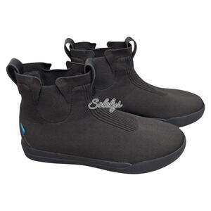 Vessi Weekend Chelsea Mens 11 Asphalt Black Waterproof Knit DymaTex Sneaker Boot